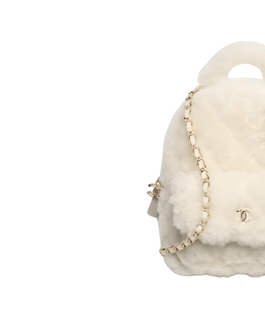 CHANEL Бежевый меховой рюкзак, фото 3