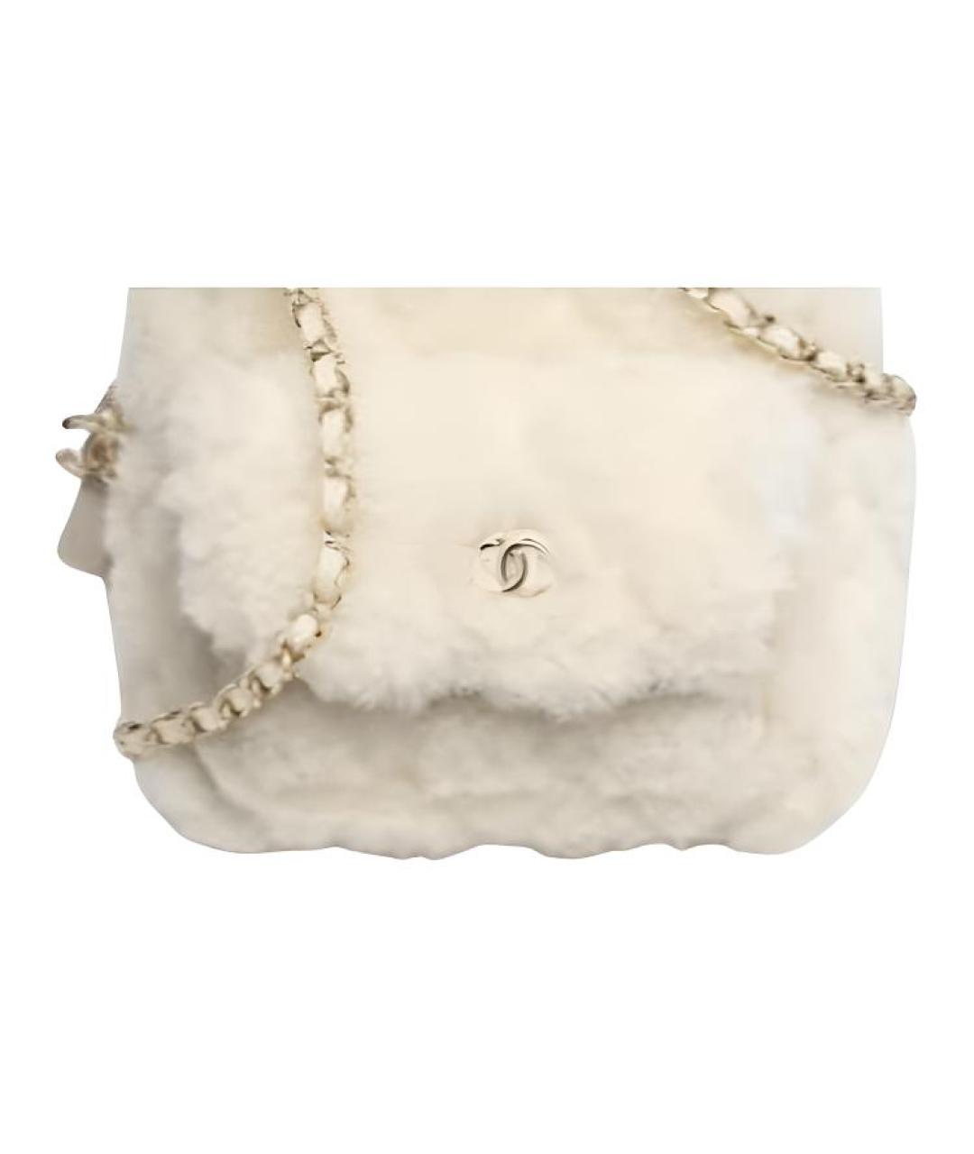 CHANEL Бежевый меховой рюкзак, фото 2