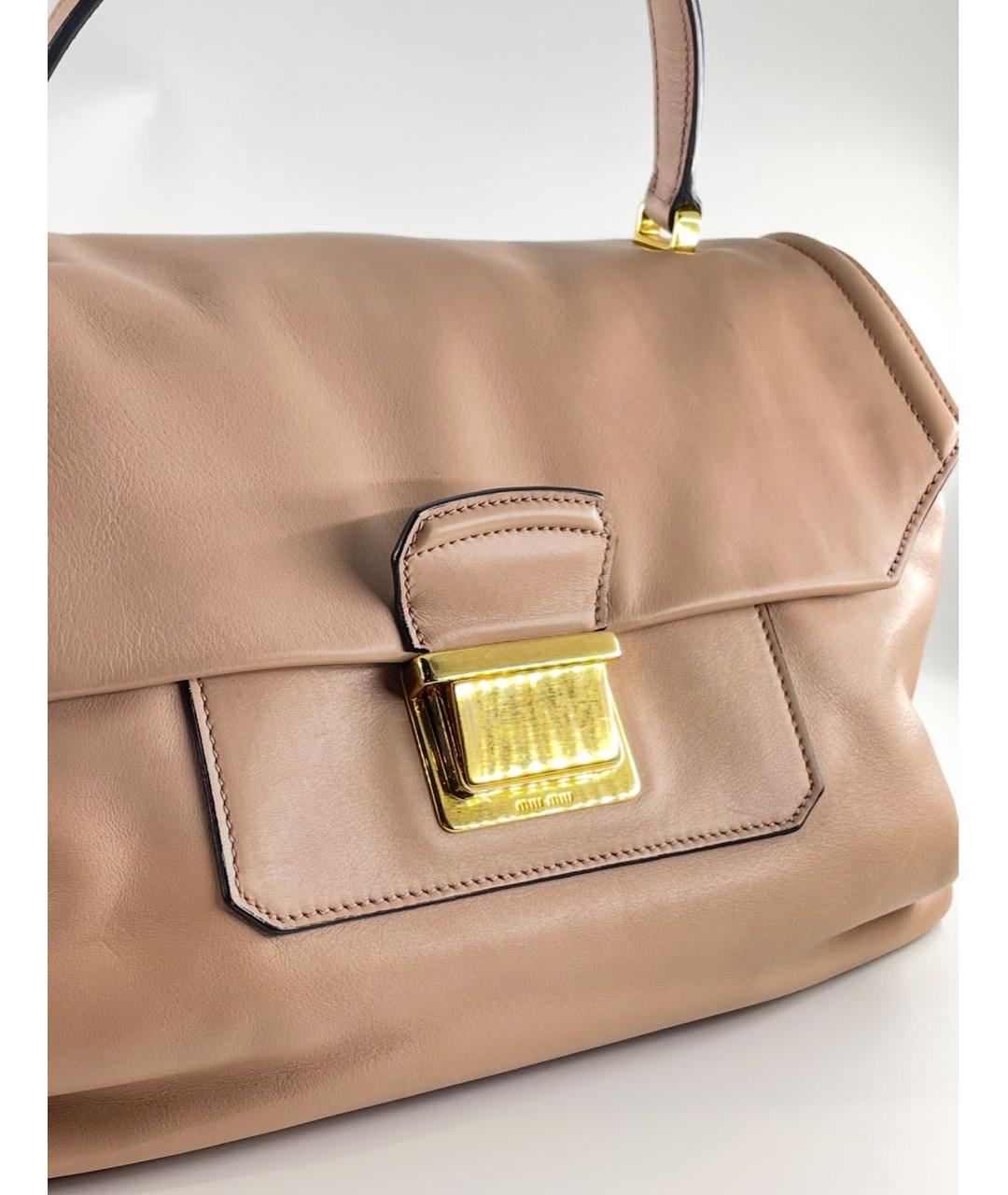 MIU MIU Розовая кожаная сумка тоут, фото 2