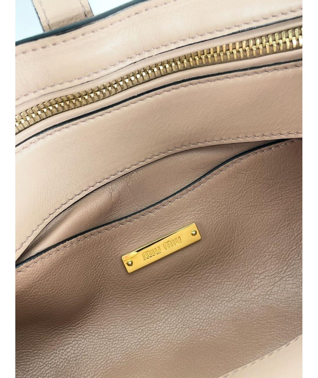 MIU MIU Розовая кожаная сумка тоут, фото 8