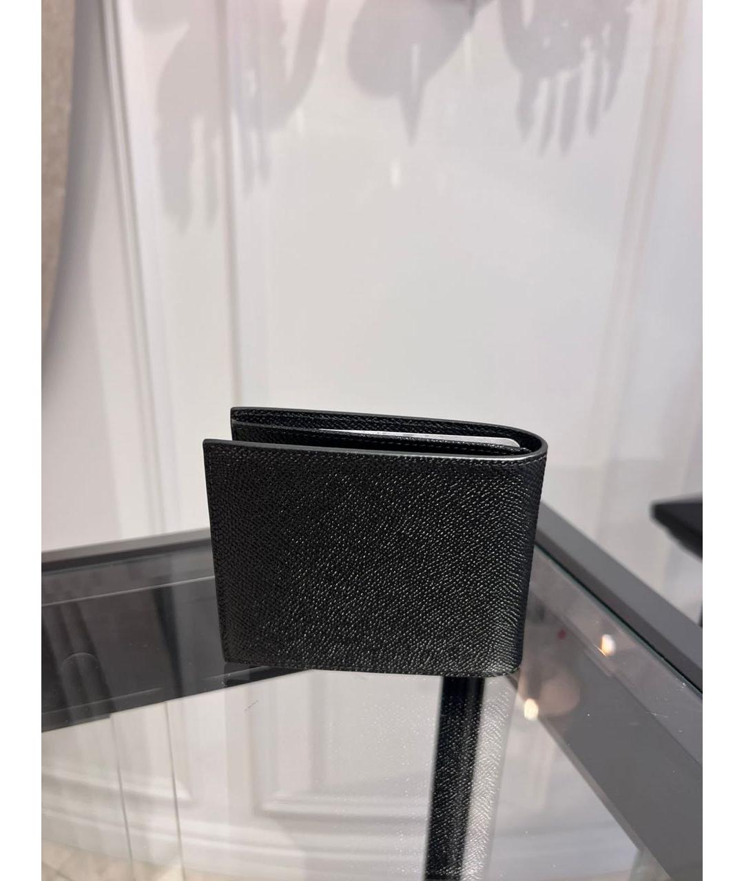 DOLCE&GABBANA Черный кожаный кошелек, фото 3