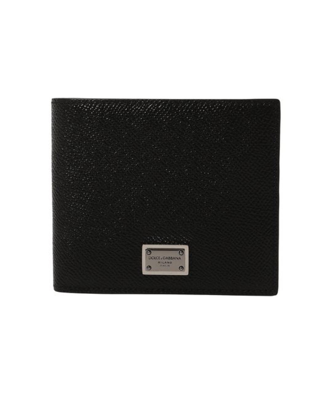 DOLCE&GABBANA Черный кожаный кошелек, фото 1