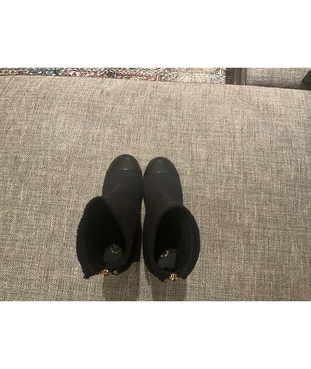 CHANEL Черные текстильные ботильоны, фото 3