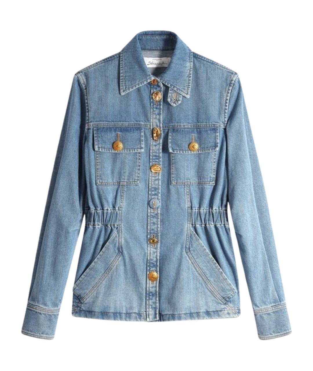 SCHIAPARELLI Голубая хлопковая рубашка, фото 1