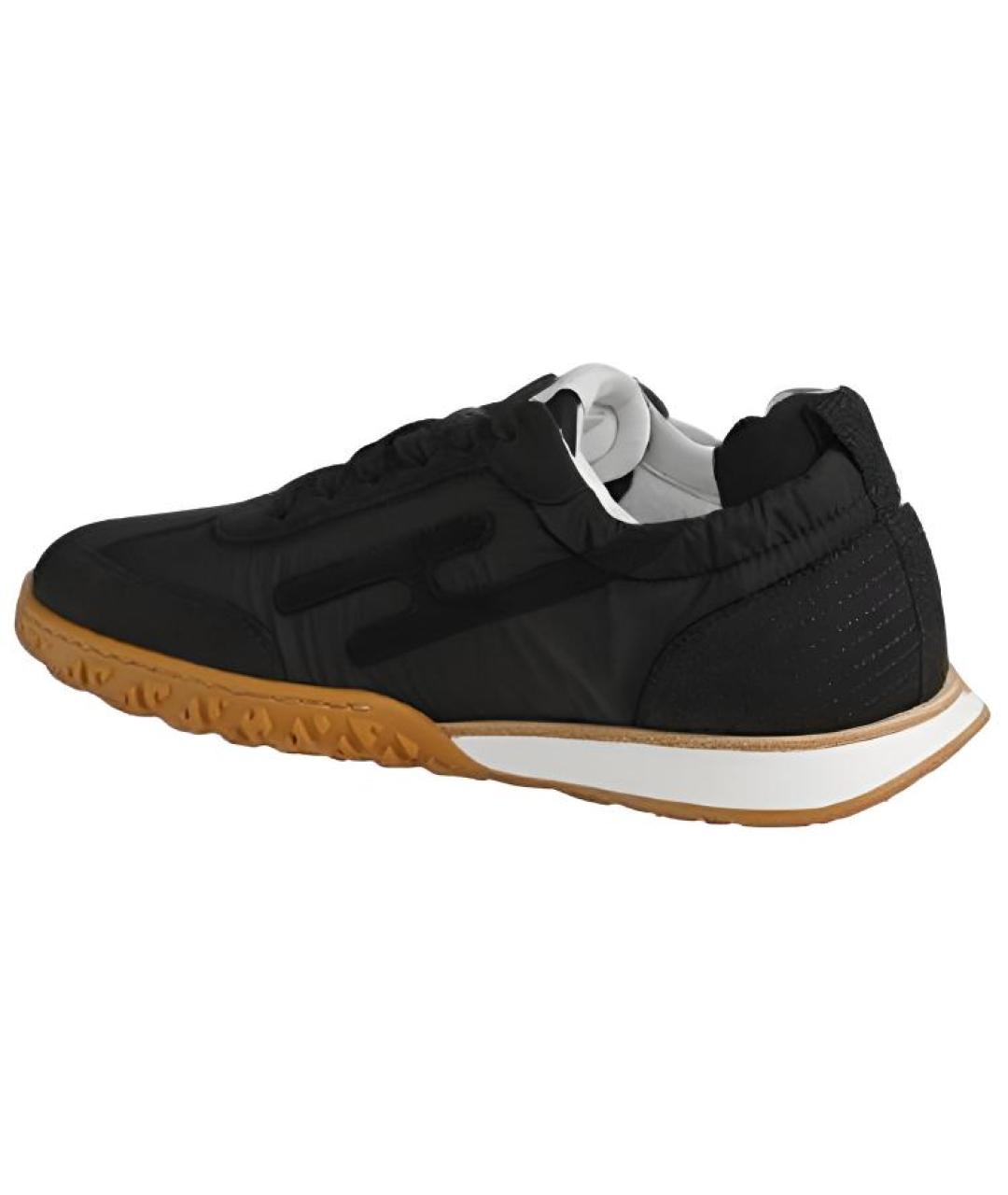 HERMES Черные кожаные кроссовки, фото 5