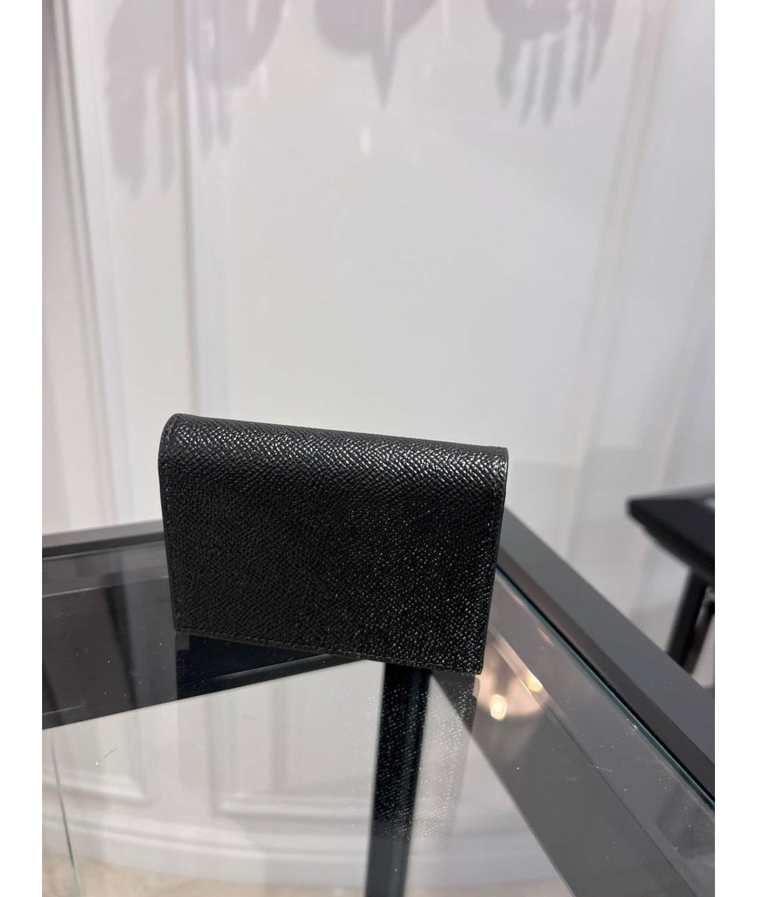 DOLCE&GABBANA Черный кожаный кошелек, фото 3