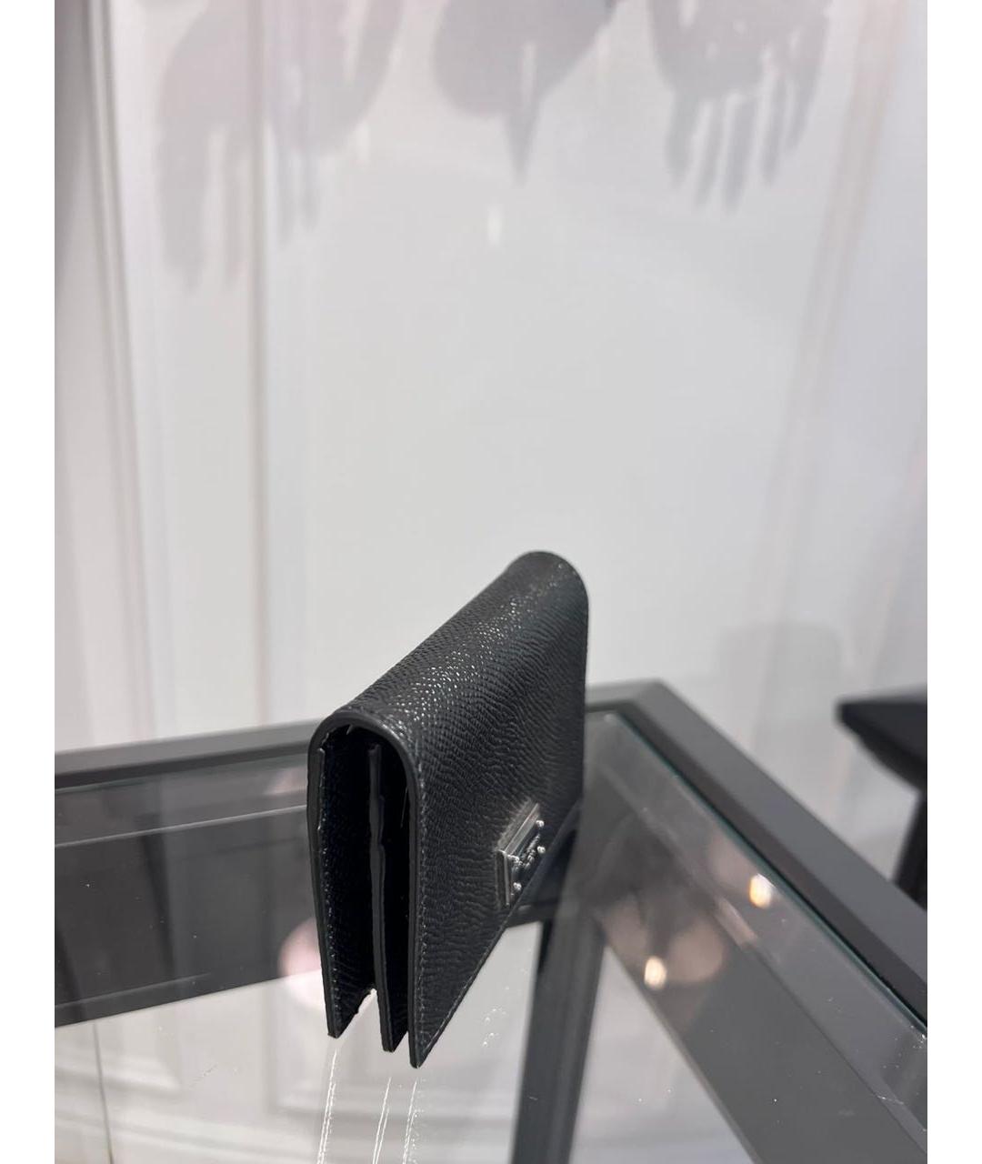 DOLCE&GABBANA Черный кожаный кошелек, фото 4