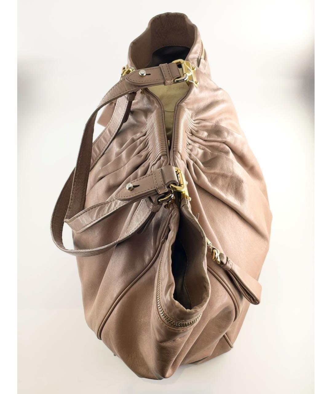 MIU MIU Розовая кожаная сумка тоут, фото 4