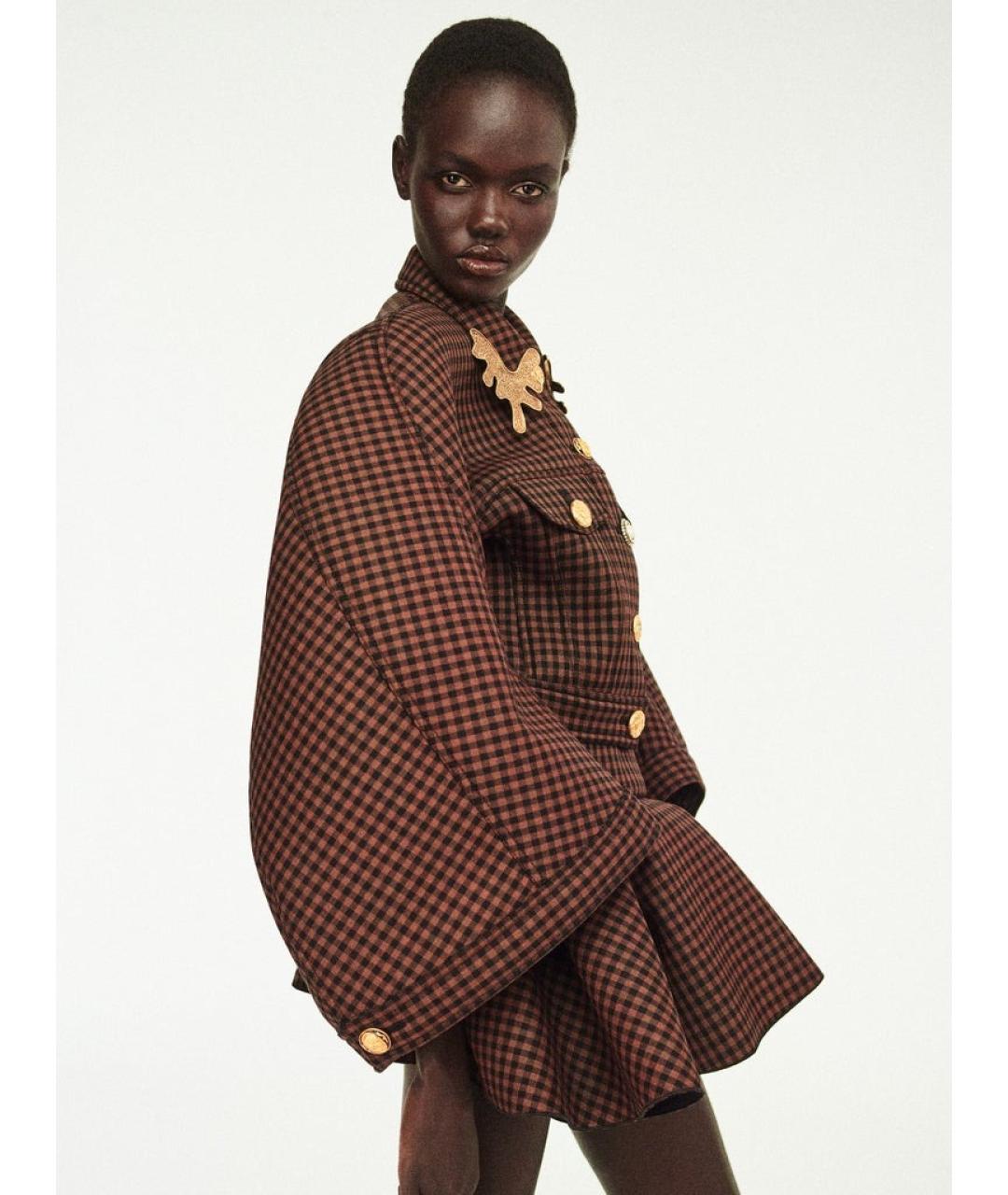 SCHIAPARELLI Коричневая шерстяная куртка, фото 3