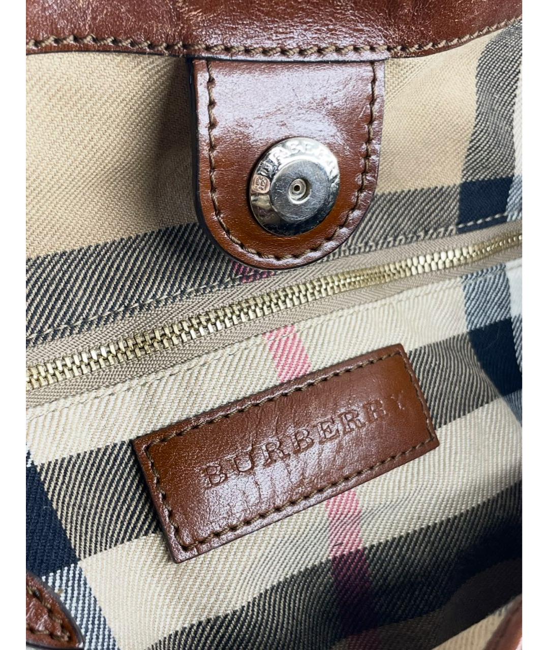 BURBERRY Бежевая тканевая сумка через плечо, фото 7