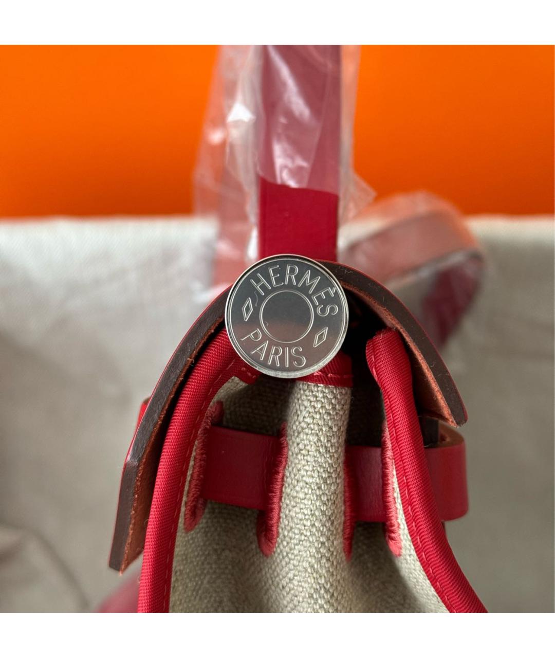 HERMES Красная кожаная сумка через плечо, фото 7