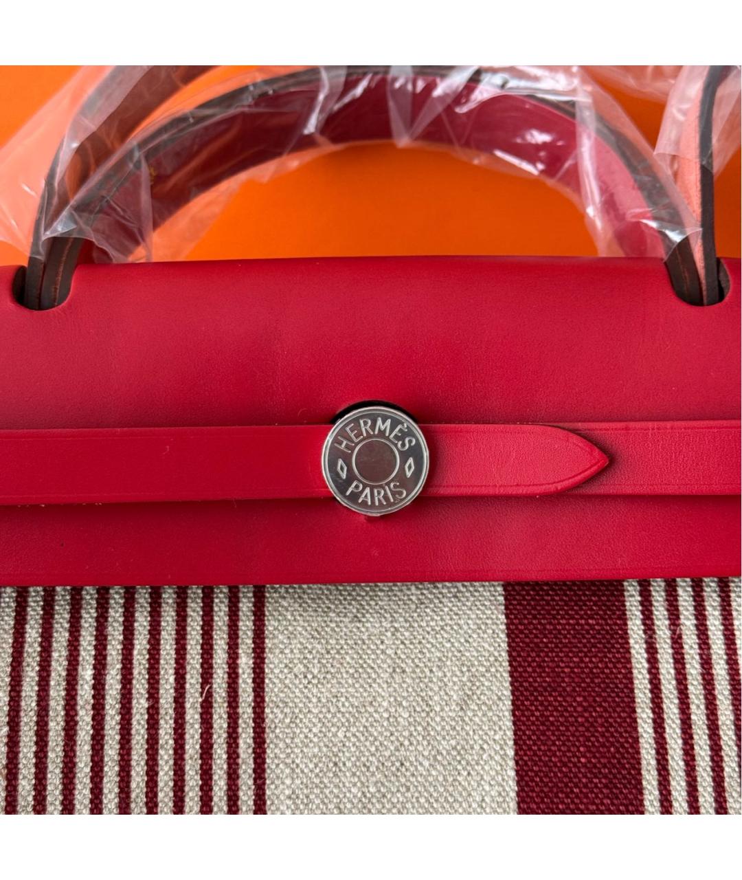 HERMES Красная кожаная сумка через плечо, фото 6