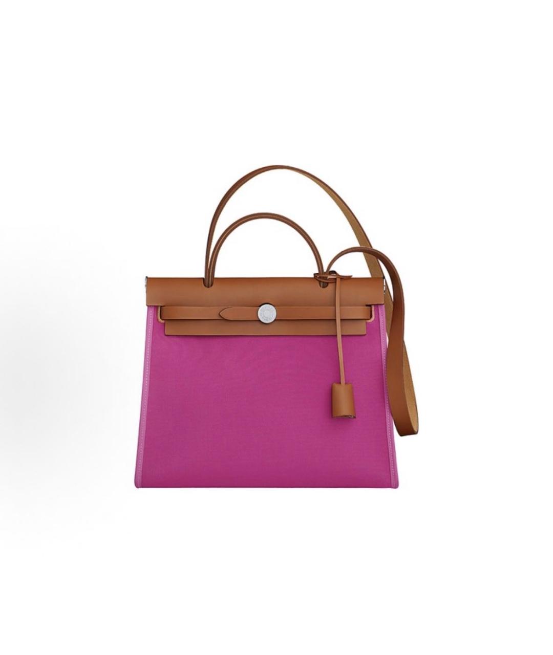 HERMES Фуксия кожаная сумка через плечо, фото 9