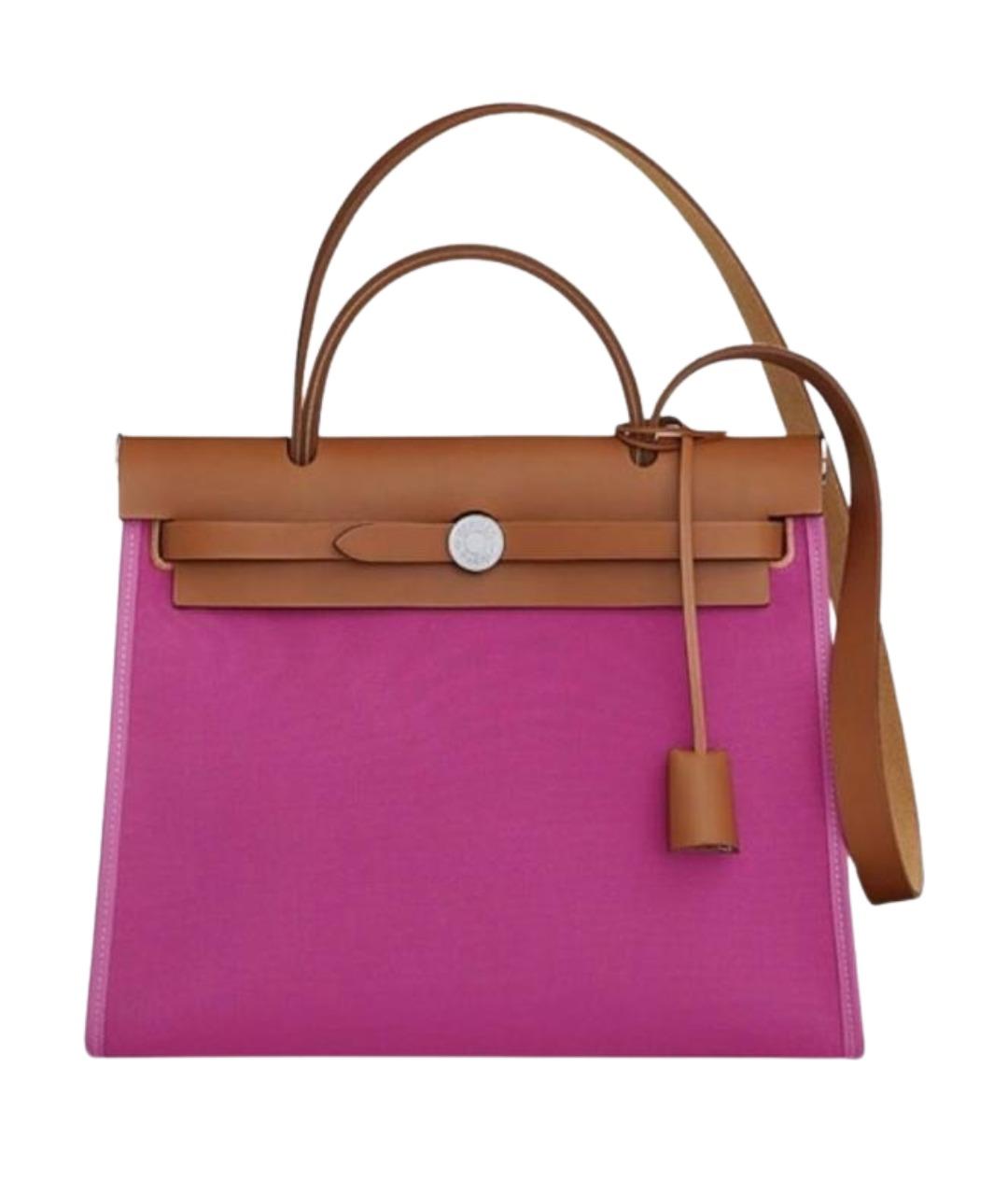 HERMES Фуксия кожаная сумка через плечо, фото 1