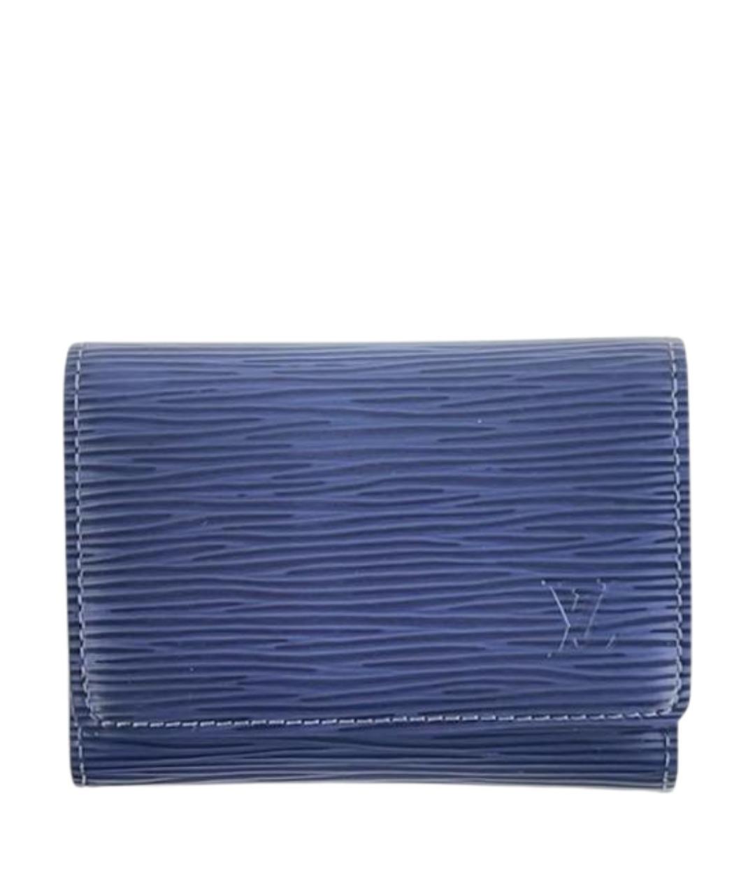 LOUIS VUITTON Синий кожаный кардхолдер, фото 1