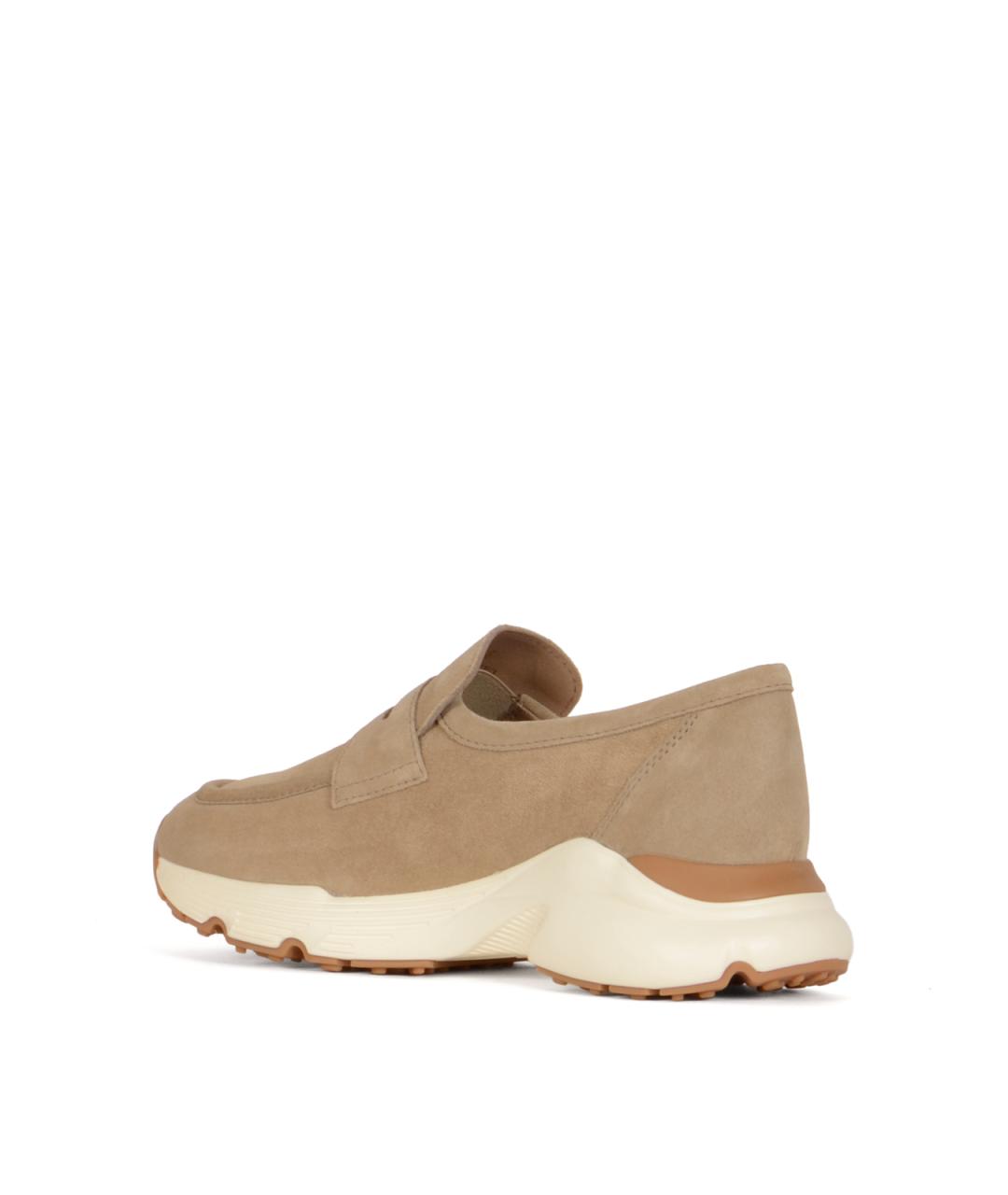 TOD'S Бежевые замшевые кроссовки, фото 3