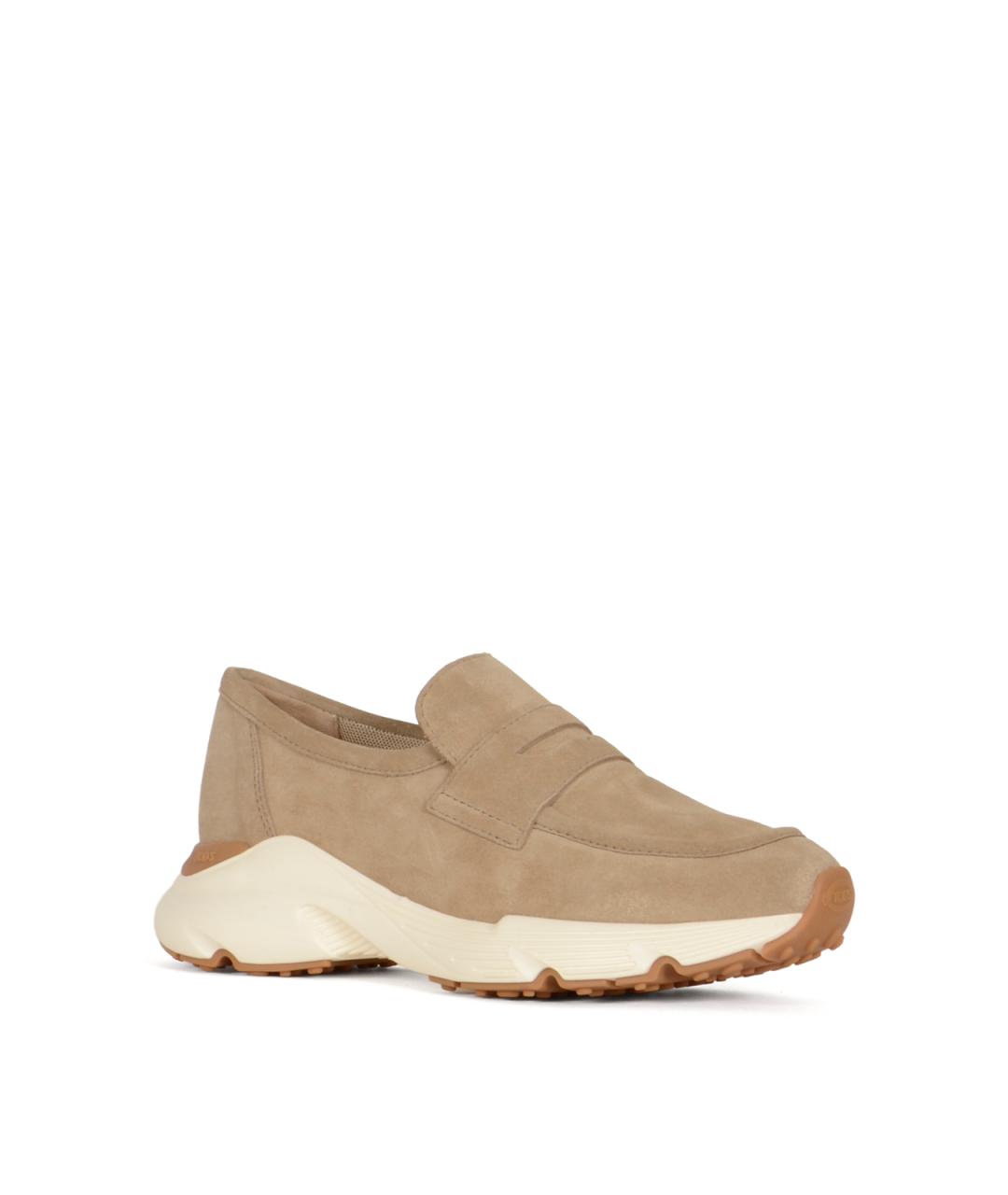 TOD'S Бежевые замшевые кроссовки, фото 2