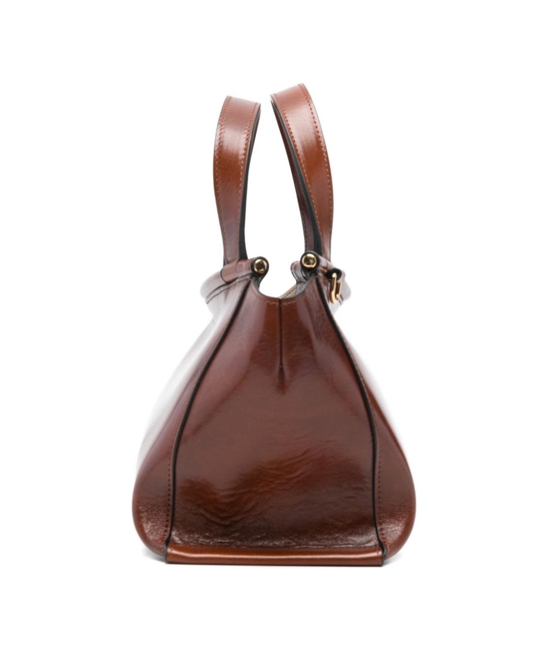 WANDLER Коричневая кожаная сумка тоут, фото 4