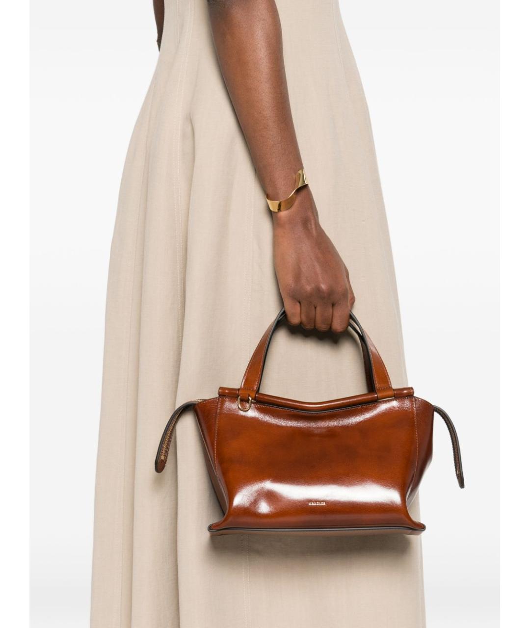 WANDLER Коричневая кожаная сумка тоут, фото 3