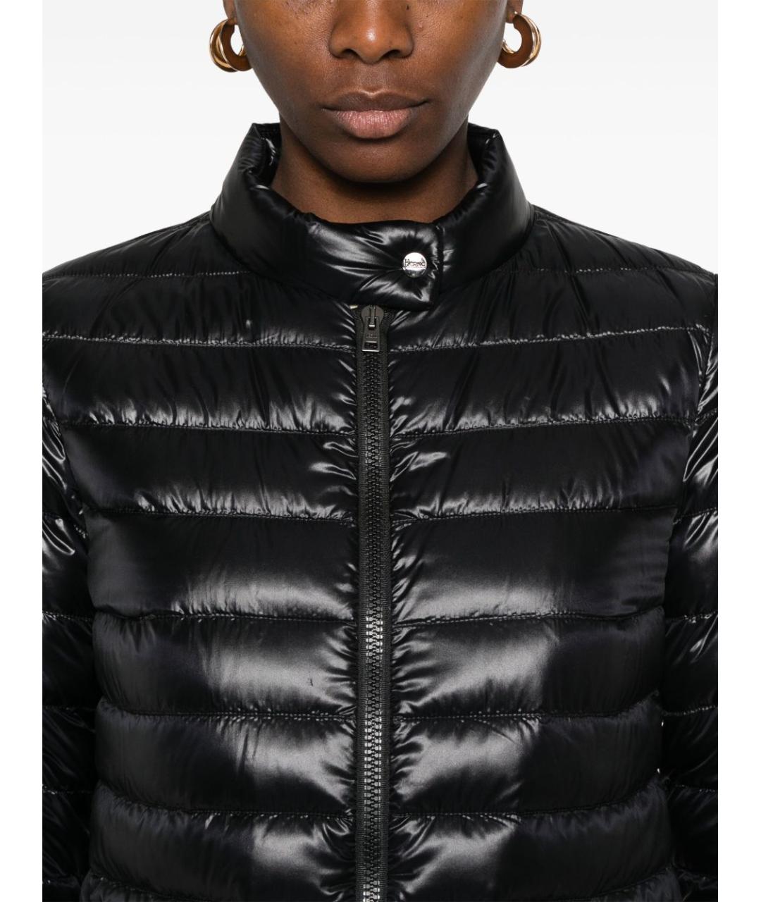 HERNO Черная полиамидовая куртка, фото 4