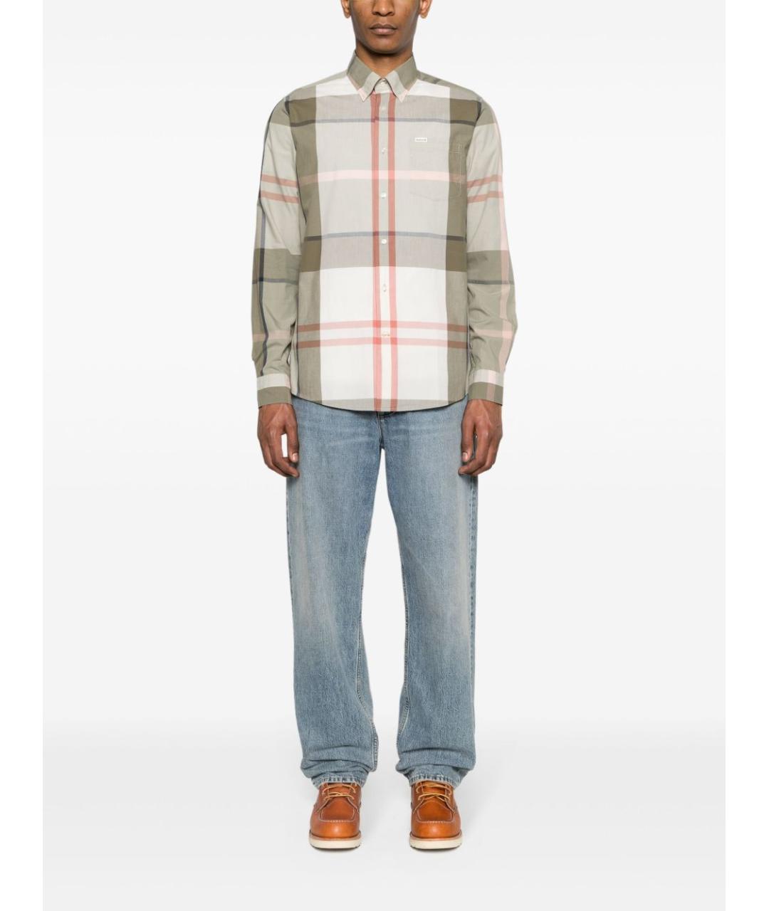 BARBOUR Зеленая хлопковая кэжуал рубашка, фото 3