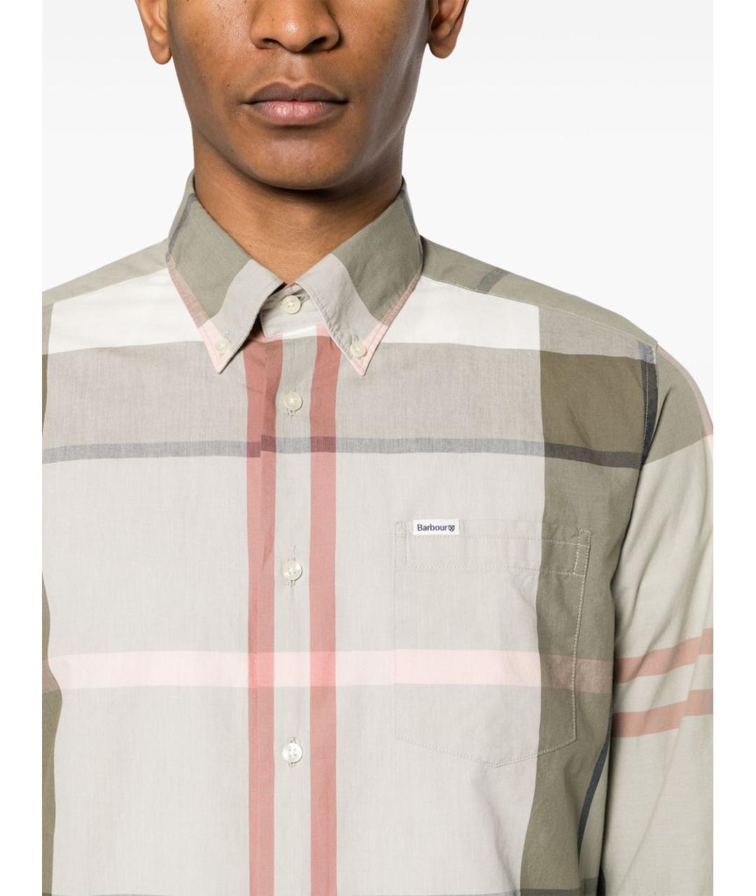 BARBOUR Зеленая хлопковая кэжуал рубашка, фото 5