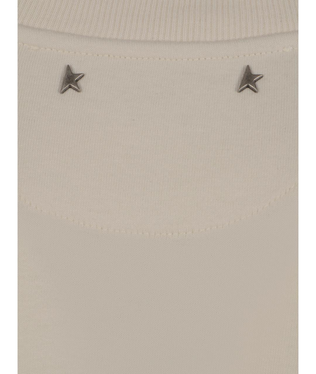 GOLDEN GOOSE DELUXE BRAND Белая хлопковая футболка, фото 3