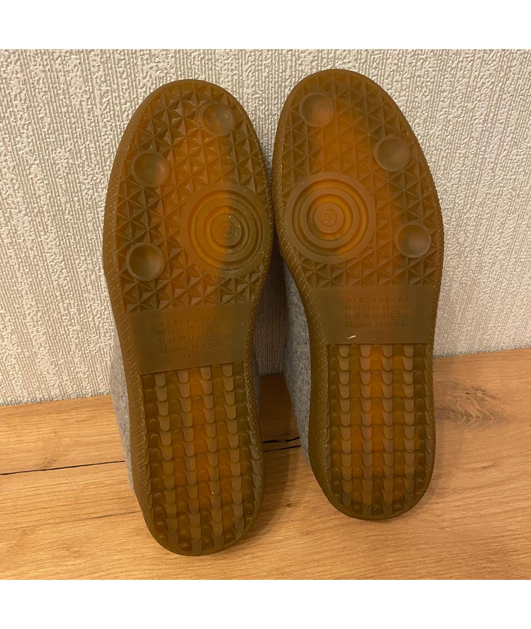 MAISON MARGIELA Серые низкие кроссовки / кеды, фото 6