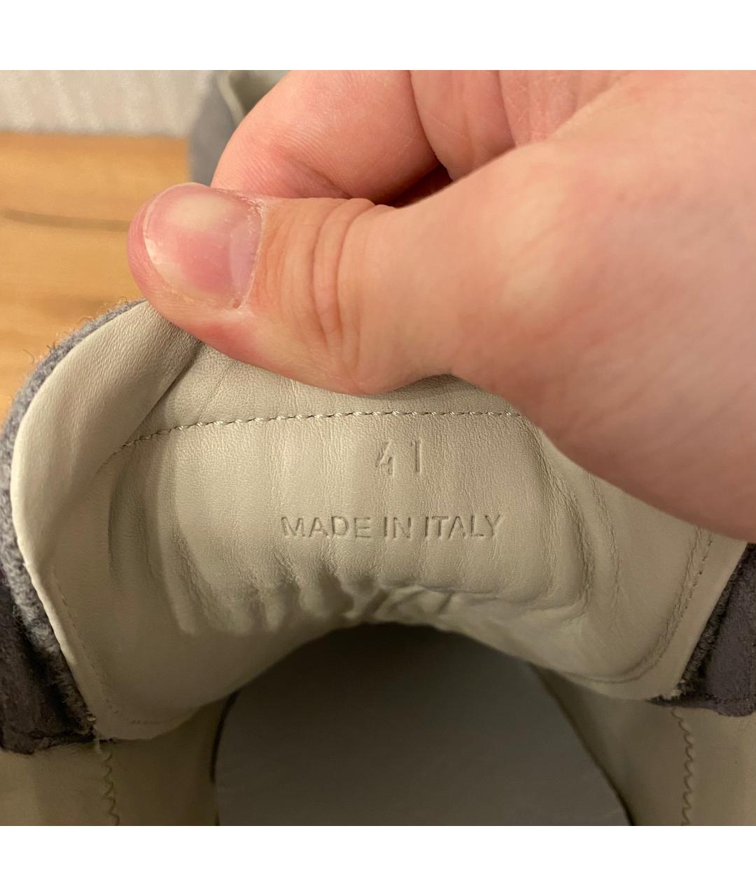 MAISON MARGIELA Серые низкие кроссовки / кеды, фото 3