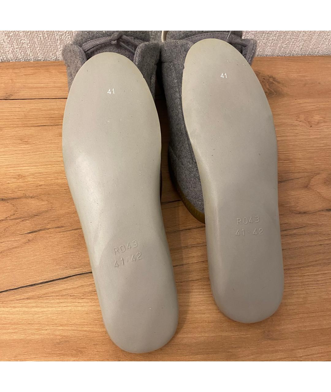 MAISON MARGIELA Серые низкие кроссовки / кеды, фото 5