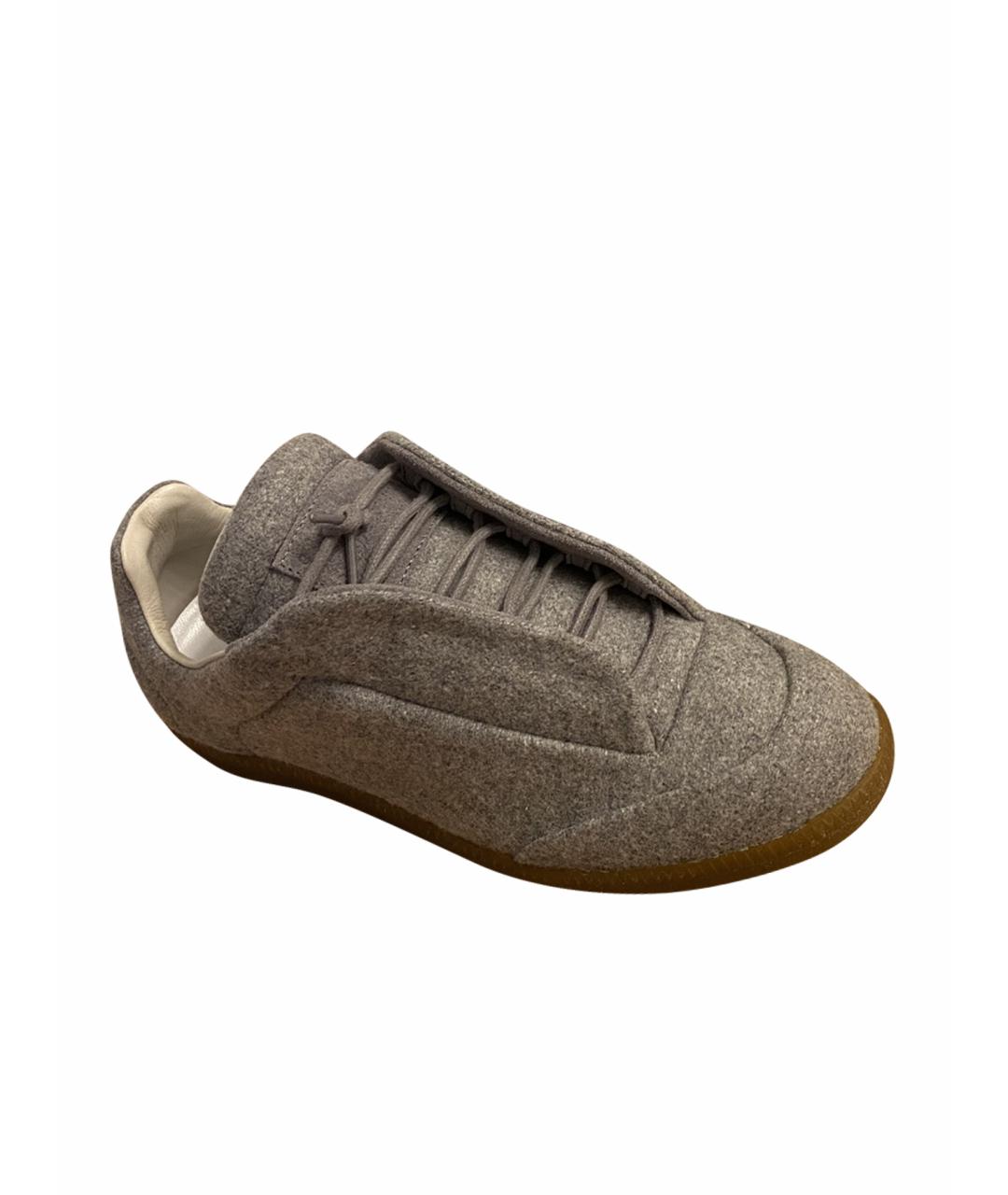 MAISON MARGIELA Серые низкие кроссовки / кеды, фото 1