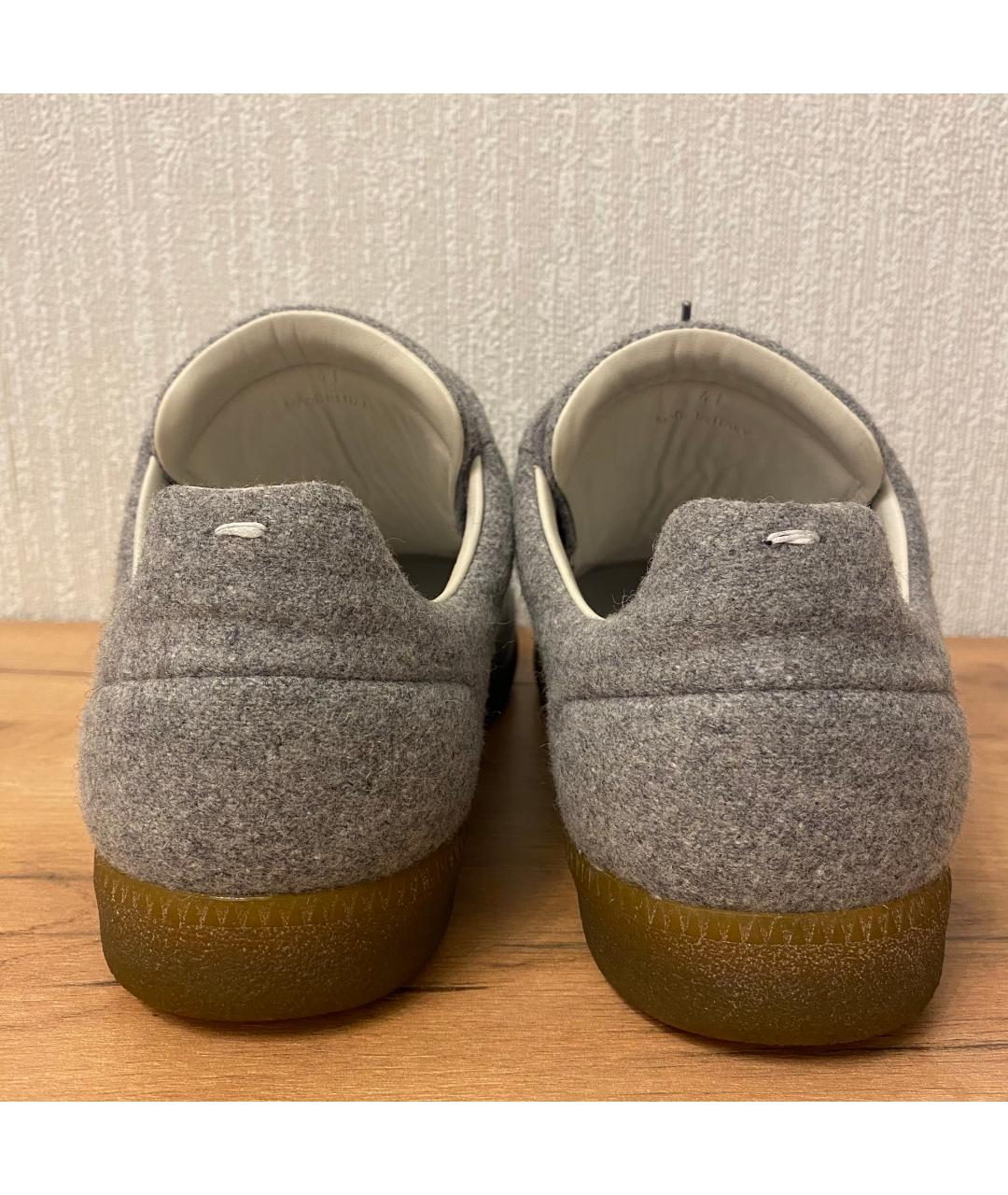 MAISON MARGIELA Серые низкие кроссовки / кеды, фото 8