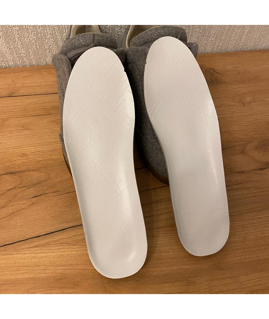 MAISON MARGIELA Серые низкие кроссовки / кеды, фото 4