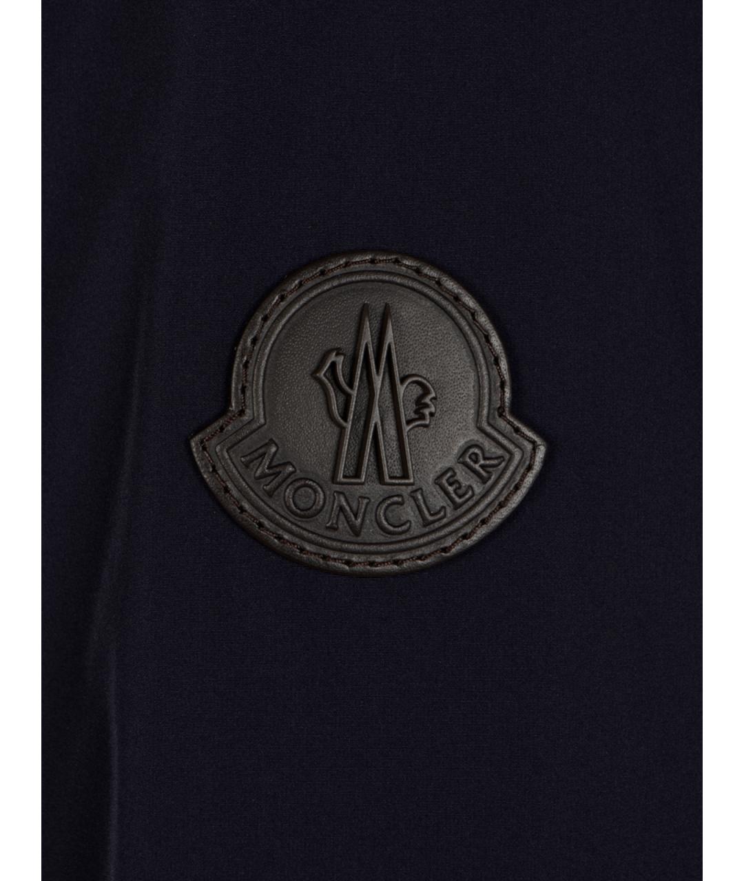 MONCLER Синяя полиэстеровая куртка, фото 3