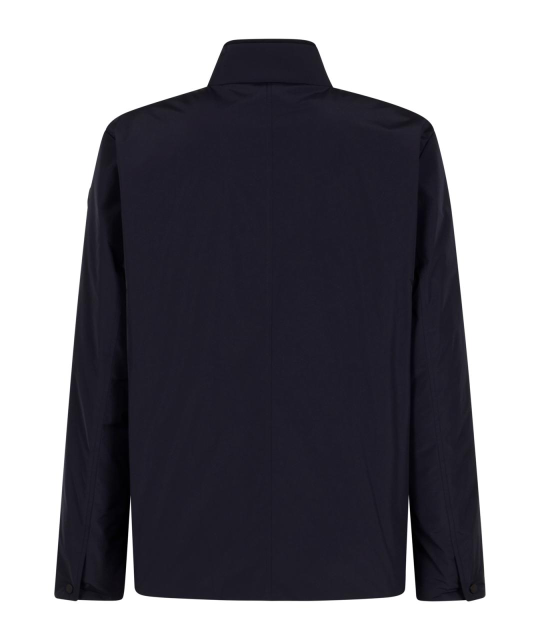 MONCLER Синяя полиэстеровая куртка, фото 2