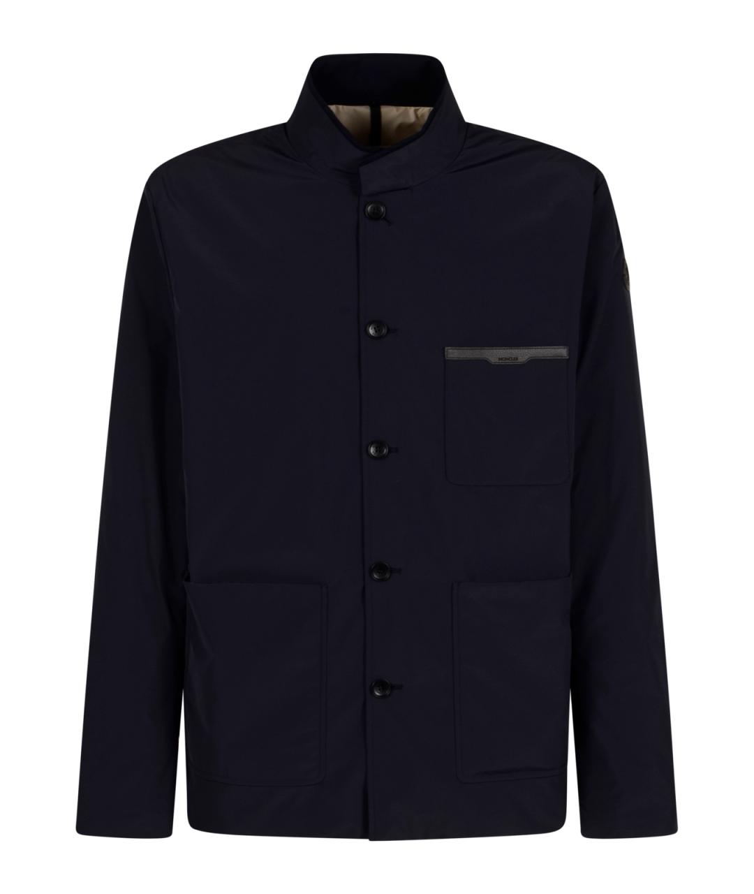 MONCLER Синяя полиэстеровая куртка, фото 1