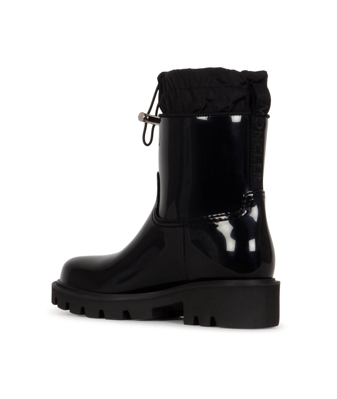 MONCLER Черные сапоги из лакированной кожи, фото 3