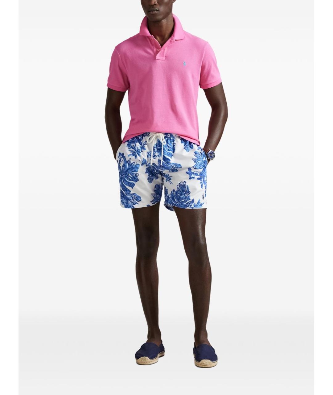 POLO RALPH LAUREN Розовое хлопковое поло с коротким рукавом, фото 4