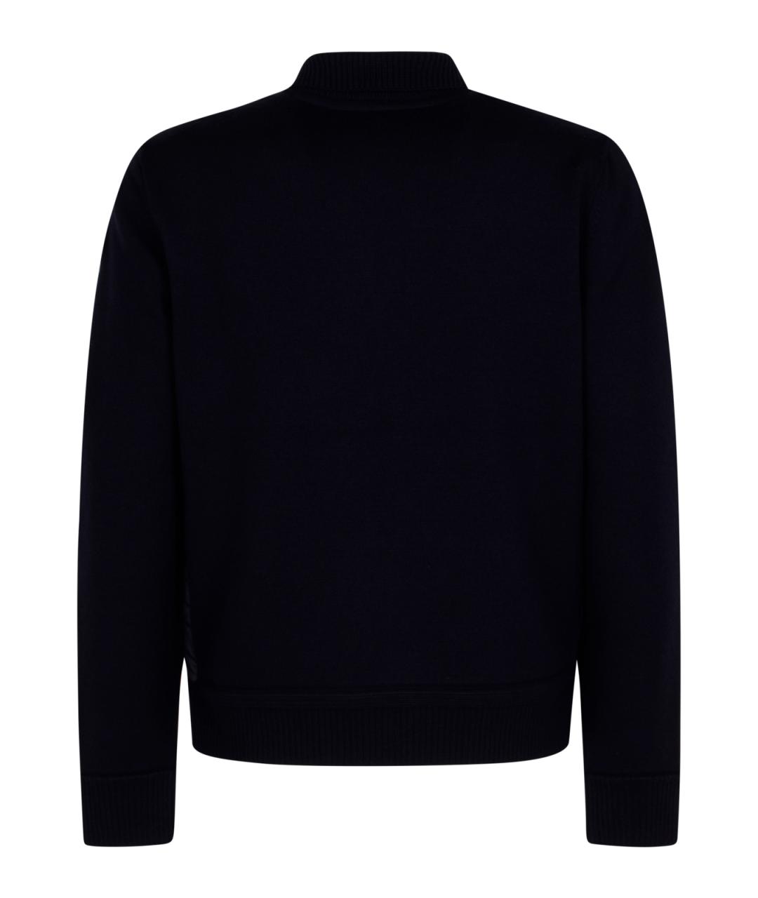 MONCLER Темно-синий шерстяной кардиган, фото 2