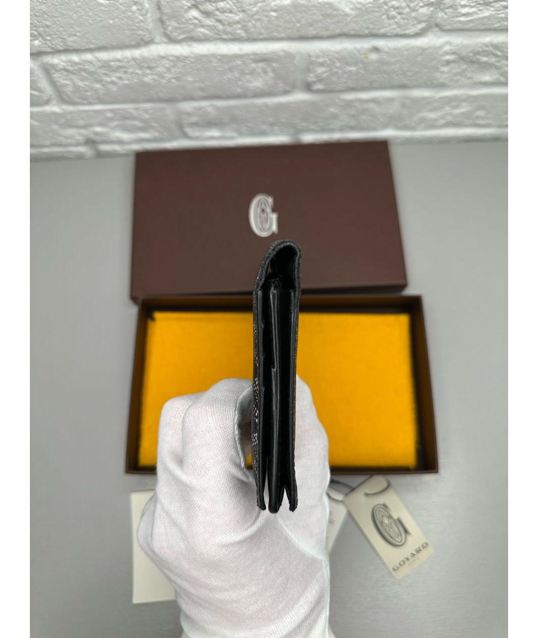 GOYARD Черный кожаный кошелек, фото 5