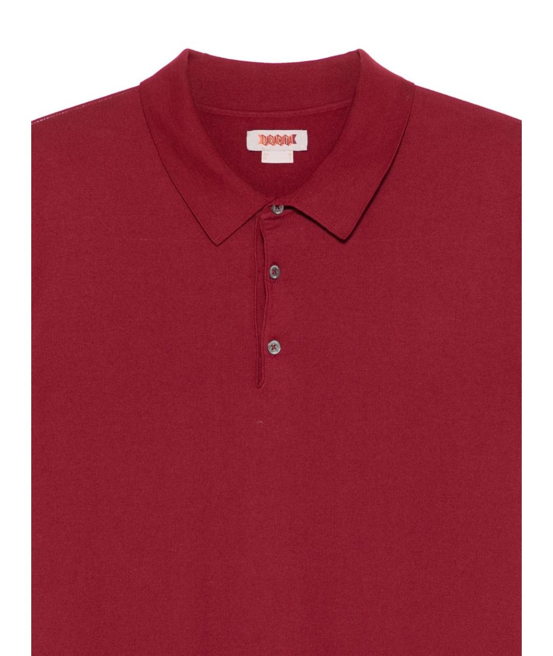 BARACUTA Бордовое поло с коротким рукавом, фото 3
