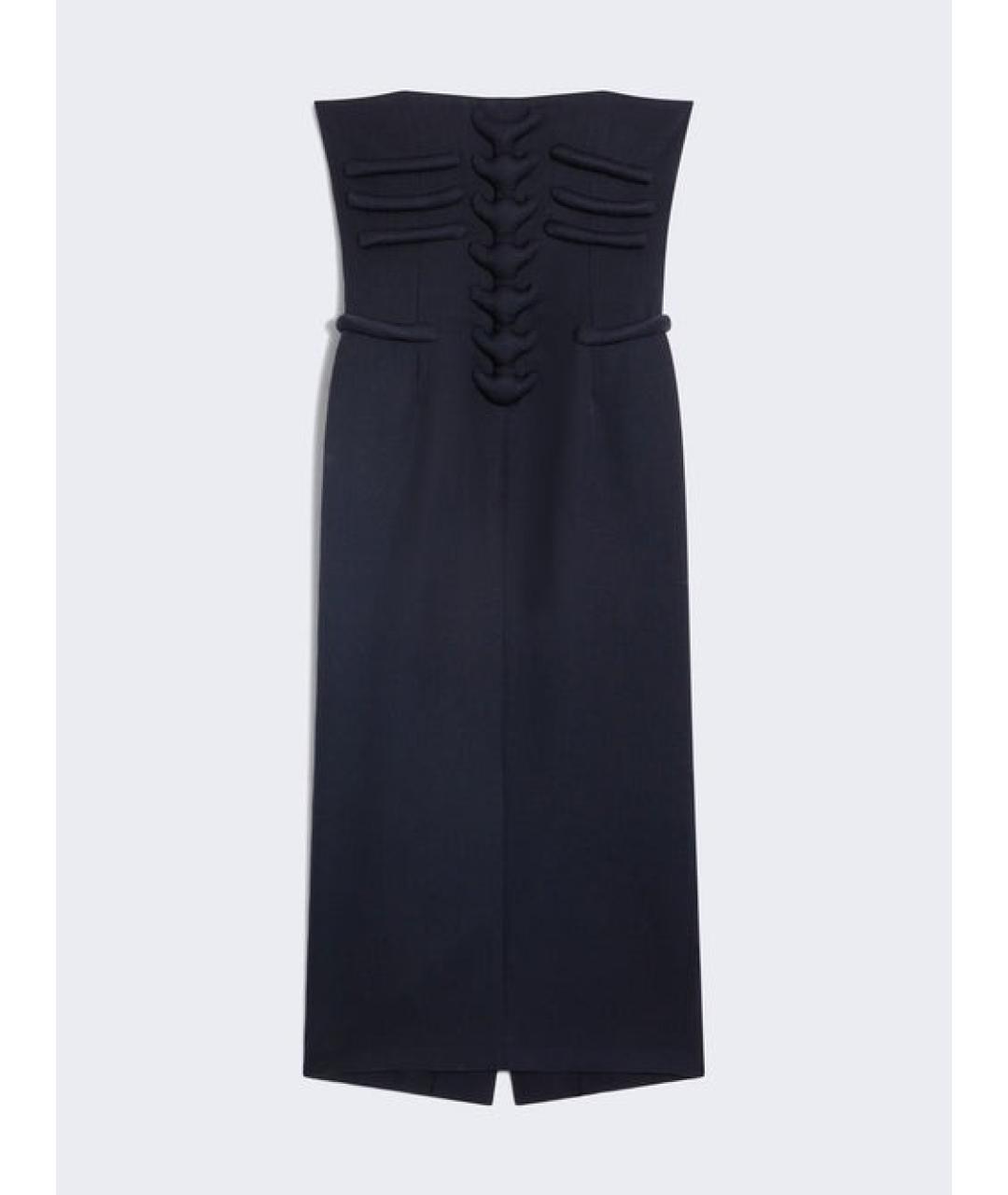 SCHIAPARELLI Черное шерстяное вечернее платье, фото 2