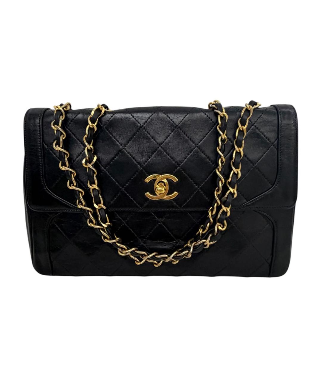 CHANEL Черная кожаная сумка через плечо, фото 1