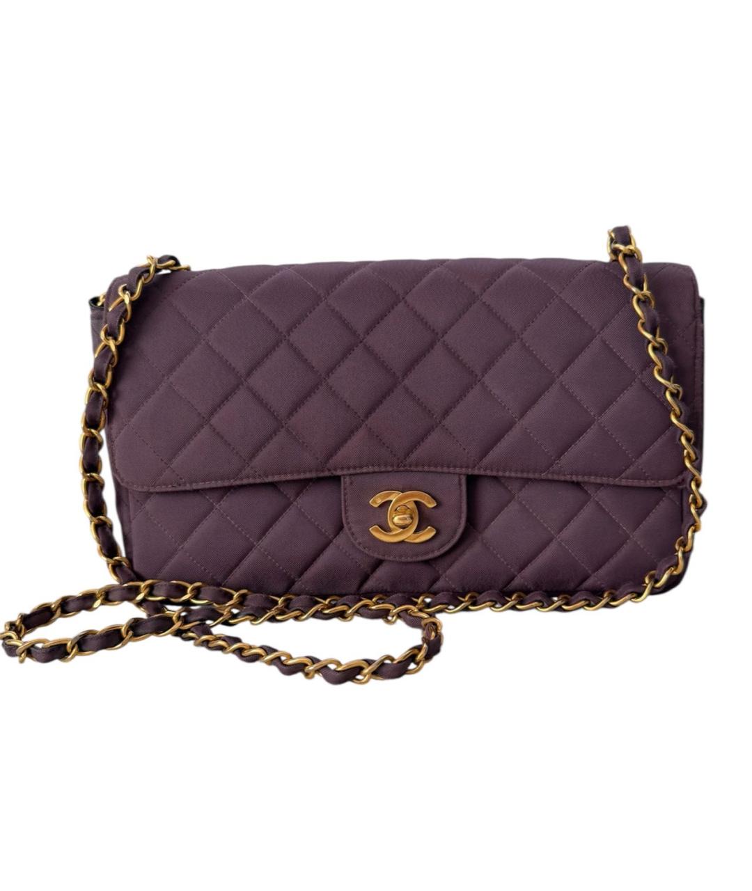 CHANEL Фиолетовая тканевая сумка через плечо, фото 1