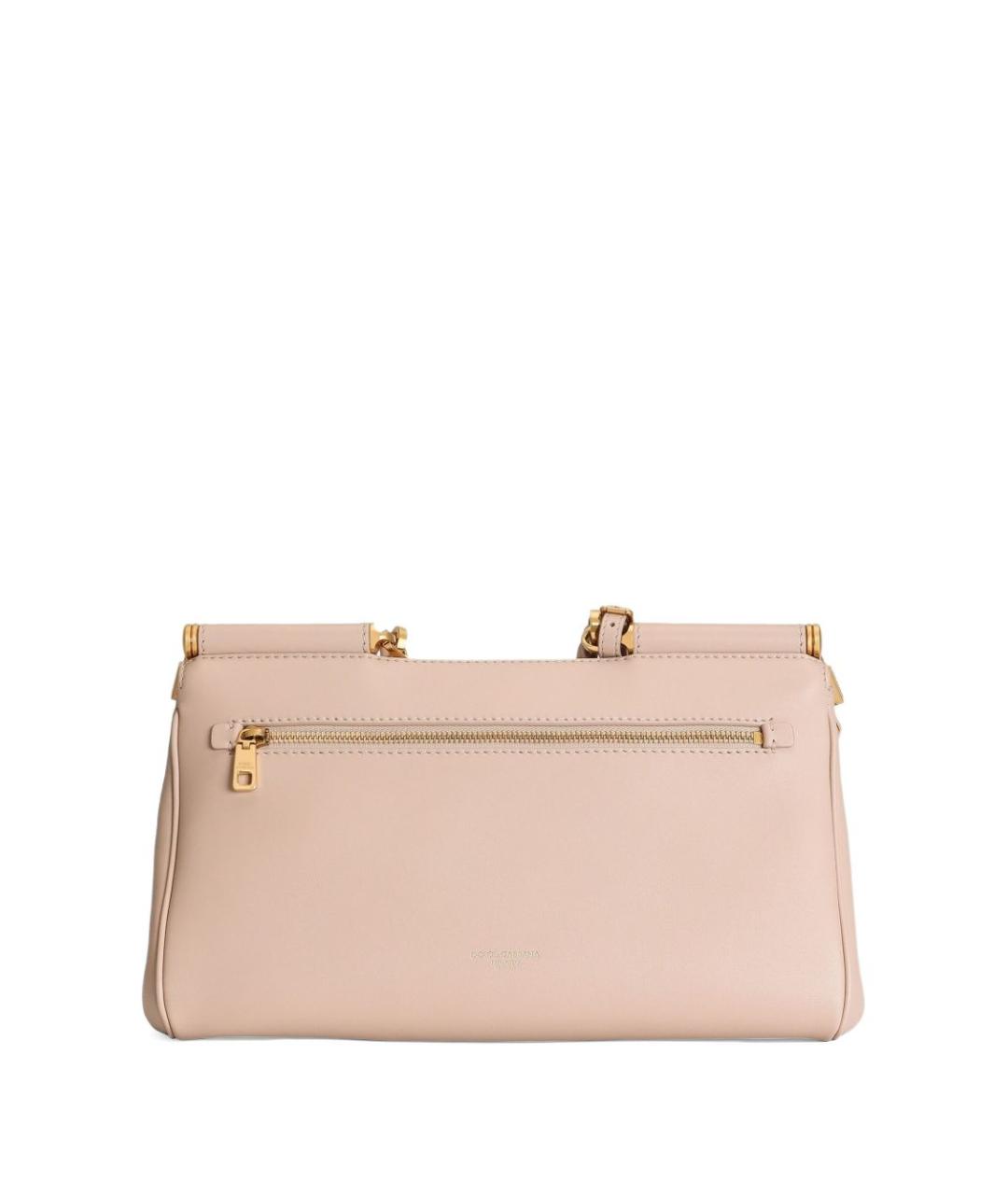 DOLCE&GABBANA Розовая кожаная сумка тоут, фото 4