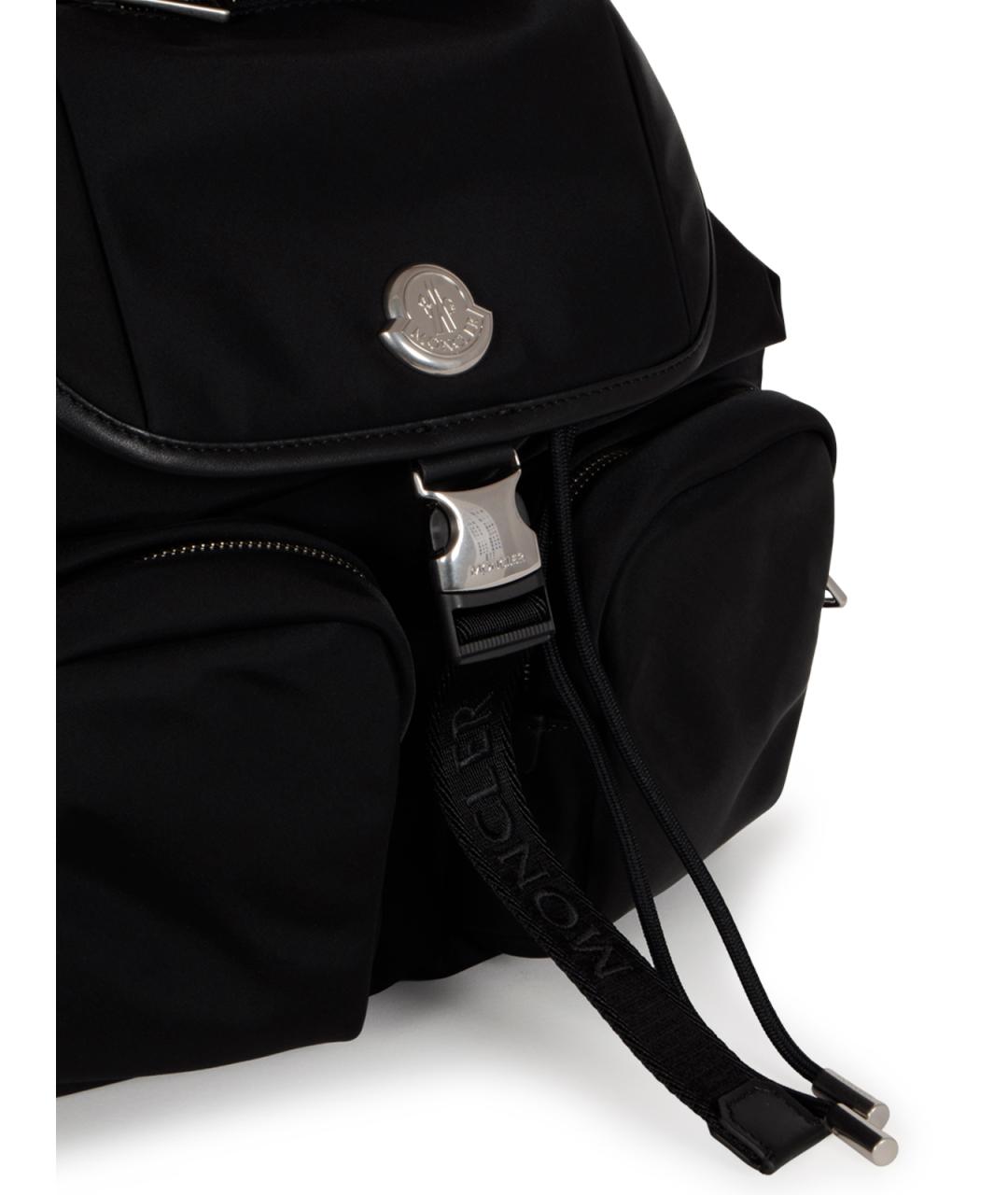 MONCLER Черный синтетический рюкзак, фото 4