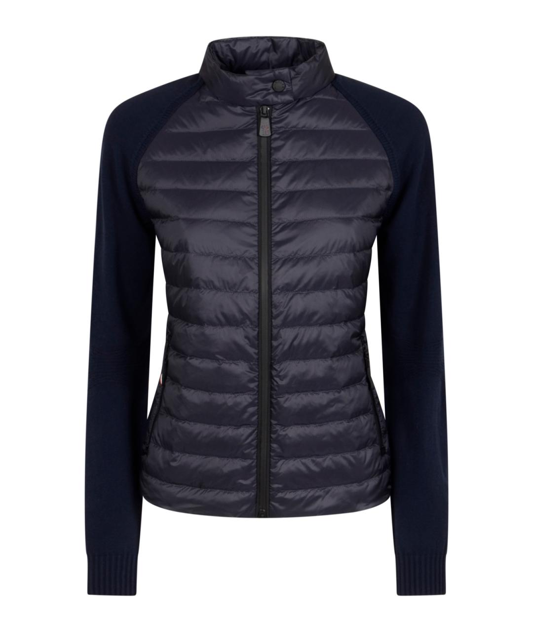 MONCLER GRENOBLE Синий полиэстеровый кардиган, фото 1