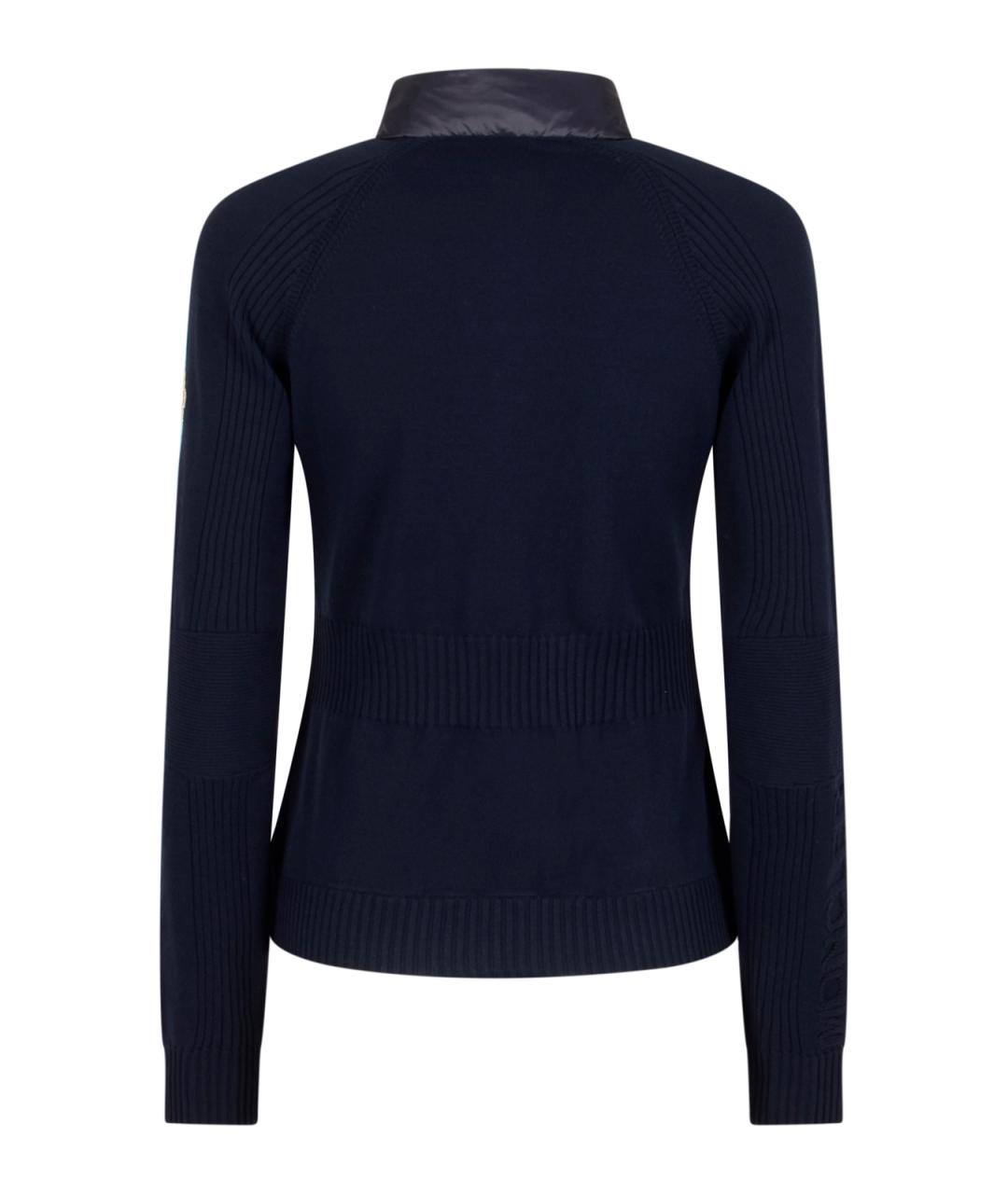 MONCLER GRENOBLE Синий полиэстеровый кардиган, фото 2