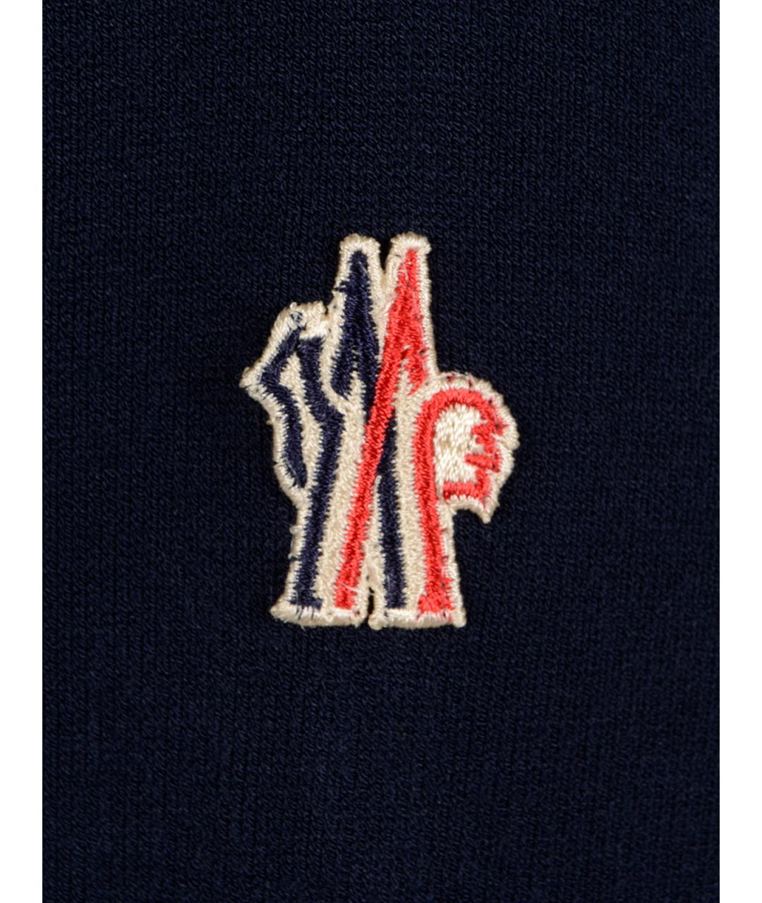 MONCLER GRENOBLE Синий полиэстеровый кардиган, фото 3