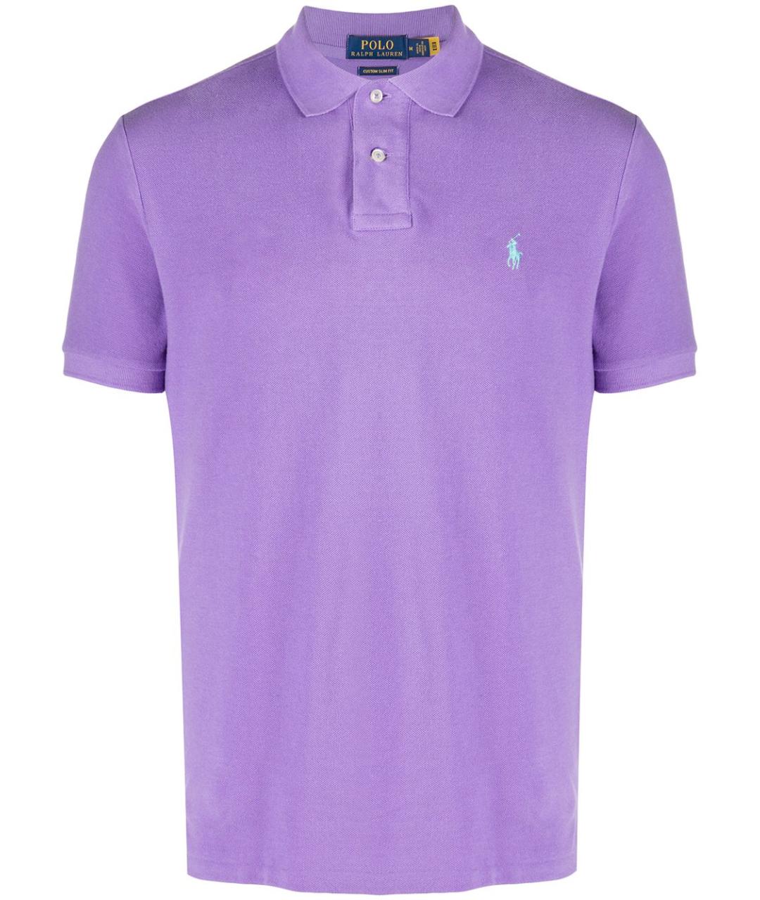 POLO RALPH LAUREN Фиолетовое хлопковое поло с коротким рукавом, фото 1